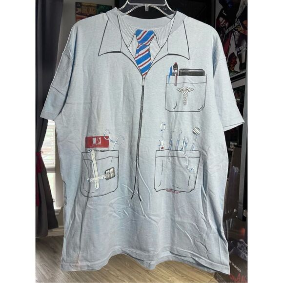 Vintage 80s Dentist Medical Tee - Picture 1 of 7